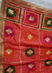 Embroidered Pink Dupatta