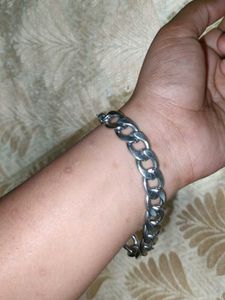 Chunky Silver Chain Bracelet for Man