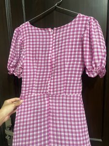 Gingham Print Short Dress🎀