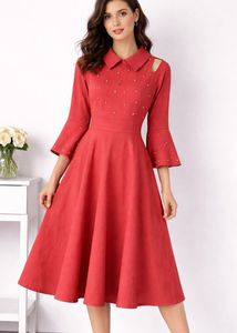 Skater Dress With Cold Shoulder