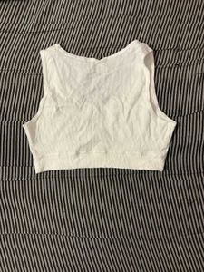 White Crop Tank Top