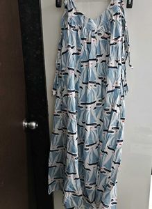 Cotton Graphic Print Summer Dress