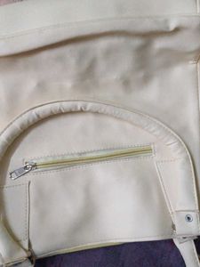 Cream Quilted Tote Bag