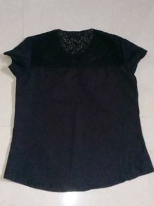 Black mesh top
