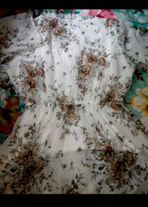 Floral Print Peplum Tunic Top