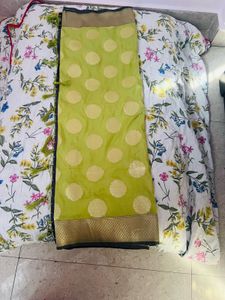 Offer-New Elegant Lime Green Polka Dot Dupatta
