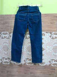 High-Waisted Blue Denim Jeans