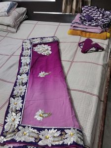 Exquisite Embroidered Saree