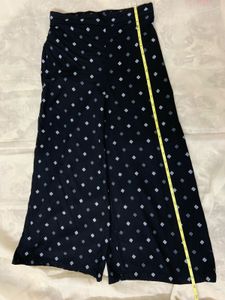 Navy Blue Printed Palazzo