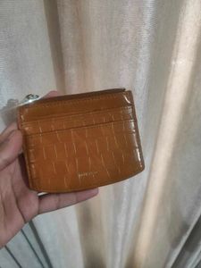 Stylish coin wallet Croc-Embossed Card Holder Wall