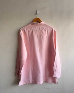 Pink Button-Up Collared Shirt
