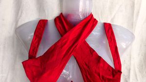 Red Halterneck Bikini Top