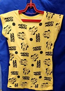 Cute Yellow Mickey Mouse T-Shirt