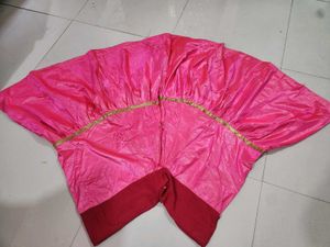Pink Shahi Gharara with golden kurti