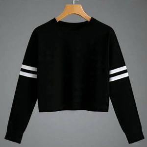 Black Bomber Jacket with White Stripes