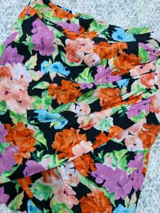 Vibrant Floral Bershka Mini Skirt