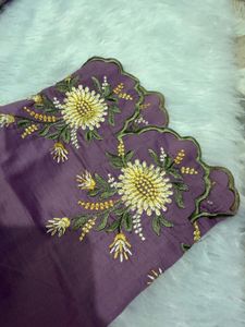 silk embroidered kurta pant set