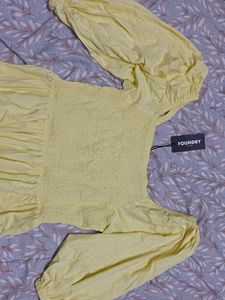 Yellow Off-Shoulder Dress
