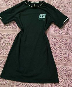 Casual Black Graphic Print t-shirt Dress