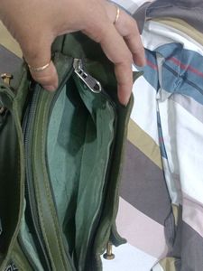 Stylish Green Hexagonal Handbag