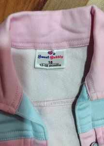 beautiful Pink and sky blue shirt pant for kids