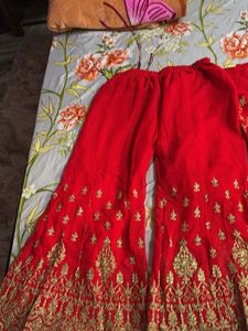 Red Embroidered Lehenga Choli