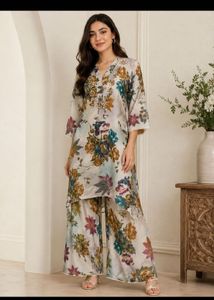 Floral Print Palazzo Suit Set