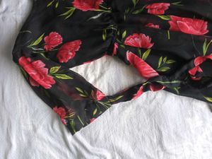 Floral Chiffon Midi Dress🌹🌺