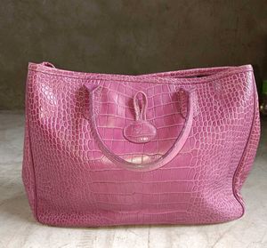 Original Authentic Longchamp Crocodile Embossed Pi