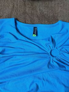 Vibrant Blue Ruched Sleeveless Top