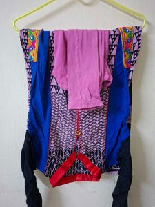 Ethnic Kurta Set with pink leggings