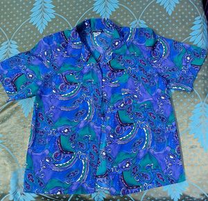 Vibrant Paisley Print Silk Blouse
