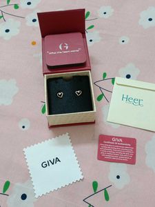 rose gold beautiful heart earring