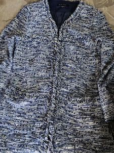 Elegant Elviros Blue Tweed Jacket
