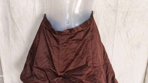 Brown Textured Skirt
