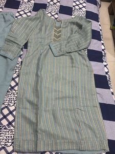 Elegant Striped Kurta and Palazzo Set