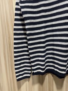 Zara Man Quarter Zip Striped Knitwear Sweater