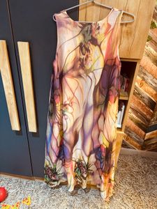 Artistic Print Sleeveless Dress