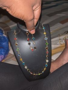 Beaded Necklace and Bracelet Set