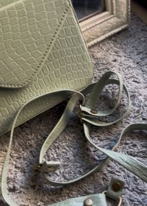Crocodile Pattern Crossbody Bag