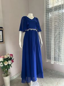 Royal Blue Embellished Gown