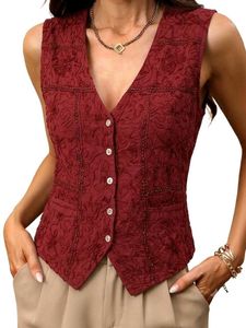 Embroidered Maroon Ethnic Vest