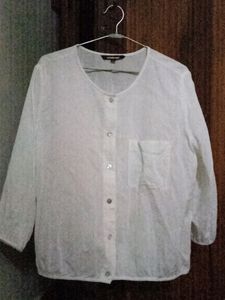 White Button-Down Blouse