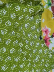 Green Printed Kurta