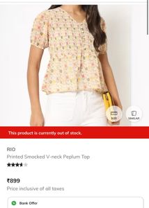 Floral Smocked Peplum Top