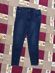 Blue High Waist Skinny Fit Jeans | Stretch Denim