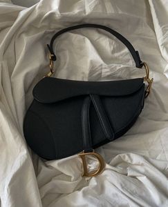 dior black saddle bag (mini)
