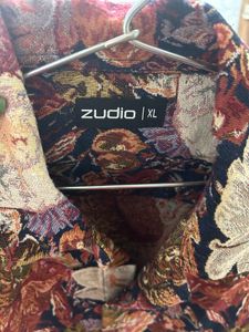 Unique Floral Print Button-Up Shirt