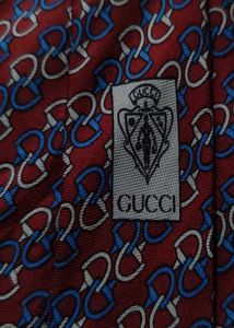 Gucci Silk Tie - Red Double G Pattern