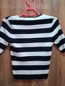 Striped V-Neck Top